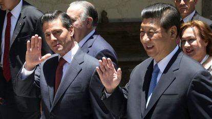 Enrique Pe&ntilde;a Nieto y Xi Jinping, en la Ciudad de M&eacute;xico.