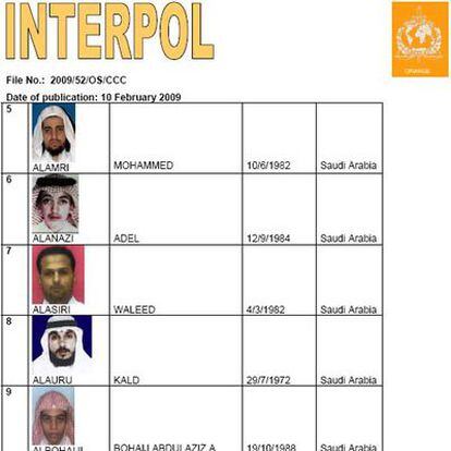 Arabia Saudí ha pedido ayuda a la Interpol para que localice y arreste a 85 sospechosos de terrorismo