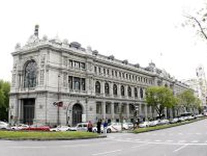 Vista de la fachada del Banco de Espa&ntilde;a en Madrid.