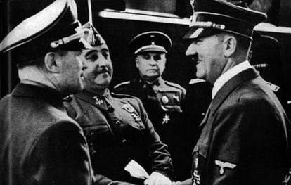Franco y Hitler, en su encuentro en Hendaya en octubre de 1940.