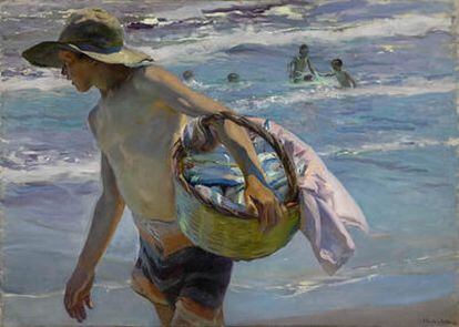 'El pescador' , una de las dos escenas de playa, subastadas hoy en Londres, de Joaquín Sorolla ( 1863- 1923).