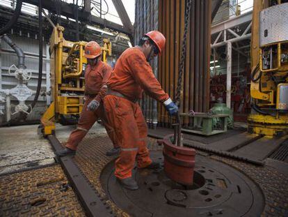 Trabajadores petroleros en México.