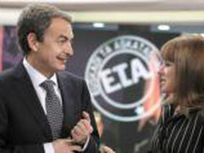Zapatero, minutos antes de la entrevista concedida en Antena3