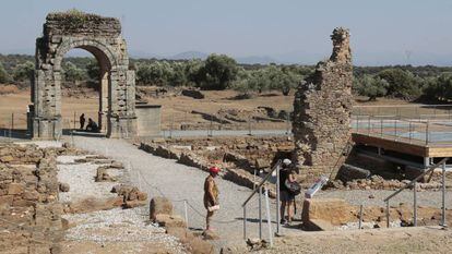 Vestigios de la ciudad romana de Cáparra, en el norte de la provincia de Cáceres