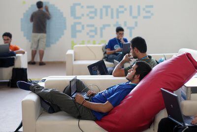 Participantes en el Campus Party Milenio de Armilla (Granada).