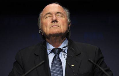 Joseph Blatter, en una rueda de prensa en Zúrich
