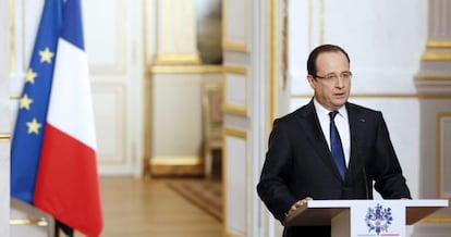 Hollande, en una rueda de prensa el pasado miércoles.