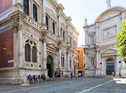 Exterior de la Scuola Grande di San Rocco, en Venecia.