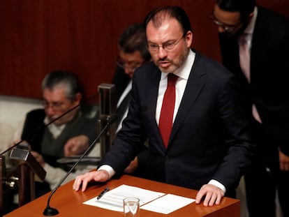 Luis Videgaray, ministro de Exteriores de M&eacute;xico, este martes.