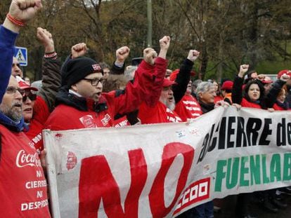 Manifestaci&oacute;n en 2014 contra el cierre de Fuenlabrada.