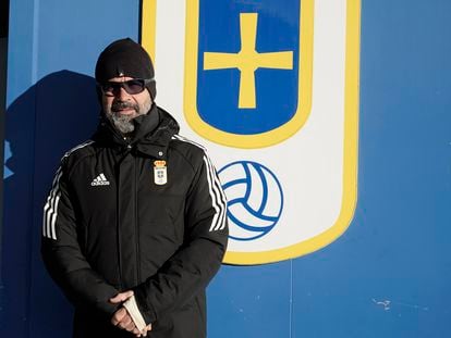 Álvaro Cervera, en la ciudad deportiva del Real Oviedo.