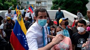 Juan Guaidó, después de una conferencia de prensa en Caracas, el pasado 3 de febrero.