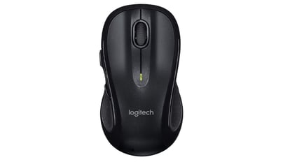  Logitech Paquete de 2 ratones inalámbricos M510 con una bolsa  ultra suave para viajeros, el paquete incluye 2 mouse inalámbrico M510 + 4  pilas AA Energizer + 2 bolsas de viaje