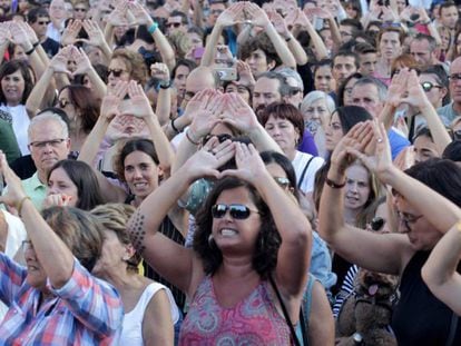 Concentración feminista en Bilbao.