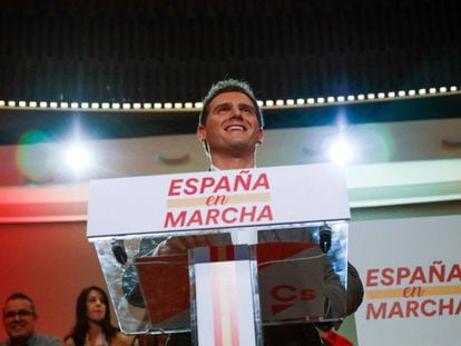 El líder de Ciudadanos, Albert Rivera, protagoniza el pistoletazo de salida de la precampaña de su partido el pasado 5 de octubre.