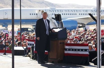 Trump, el 20 de octubre, en un mitin en Elko, Nevada