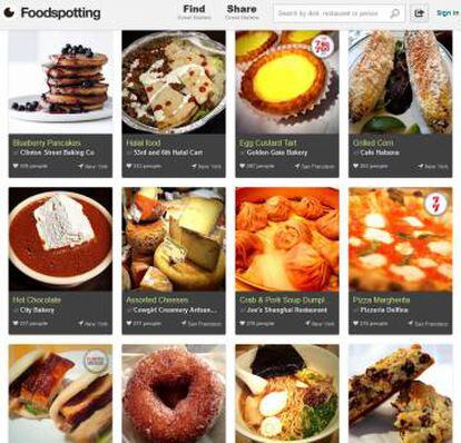 Imágenes de Foodspotting, una guía interactiva de platos del mundo.