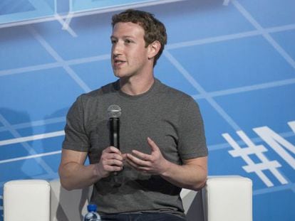 El creador de Facebook, Mark Zuckerberg, en l'edició del Mobile de l'any passat.
