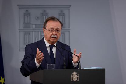 El presidente de Ceuta, Juan Jesús Vivas, este miércoles, en La Moncloa.