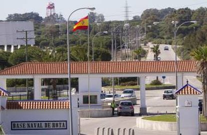 Entrada de la base naval de Rota (Cádiz) en una imagen de 2011.