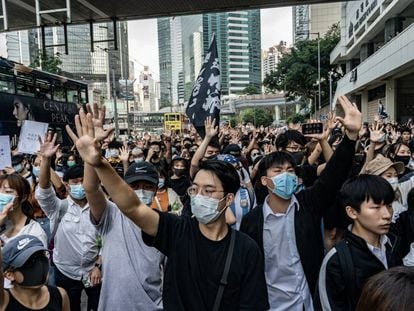 Los manifestantes reclaman más democracia en Hong Kong el pasado 9 de octubre.