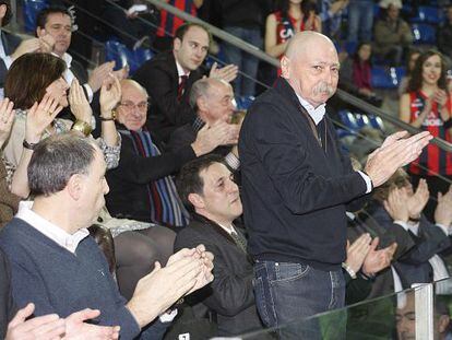 Manel Comas, en el homenaje que le tributaron en Vitoria en enero