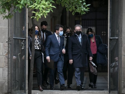 Reunión extraordinaria del Govern de la Generalitat de Cataluña.