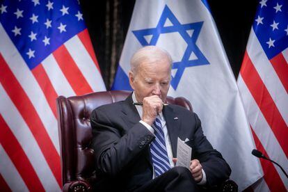 El presidente Joe Biden durante una reunión con Benjamin Netanyahu, en Tel Aviv, Israel, en octubre de 2023.