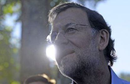 Rajoy, el s&aacute;bado en un acto del PP.