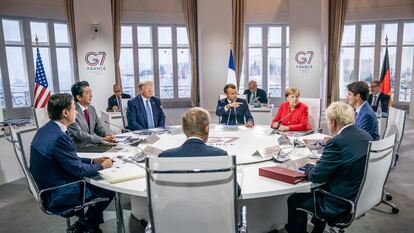 Los líderes del G7, durante la reunión que celebraron el pasado agosto en Biarritz (Francia).