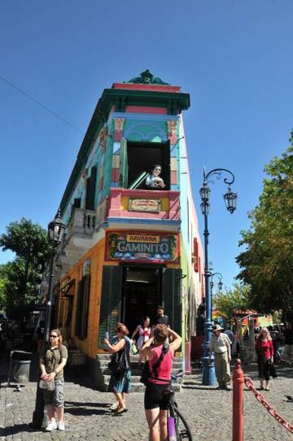 Uno de los locales de la cadena de cafeterías Havanna, en Caminito (Buenos Aires).