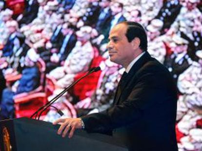 El presidente egipcio, Abdelfat&aacute; al Sisi, en un acto el 1 de febrero.