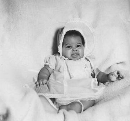 Michelle Robinson de bebé, en Chicago.
