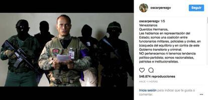 Captura del mensaje en Instagram de Óscar López.
