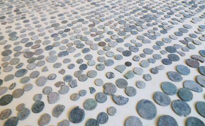 Monedas incautadas en la provincia de Málaga por la Guardia Civil.