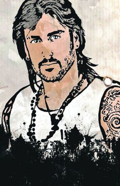 Ilustración del cantante Melendi.