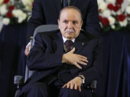 El expresidente argelino, Abdelazis Bouteflika, durante su mandato, en abril de 2014.