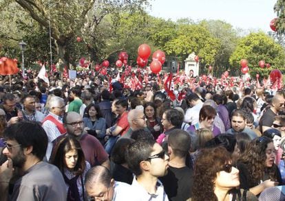 Imagen de la manifestación de Santiago.