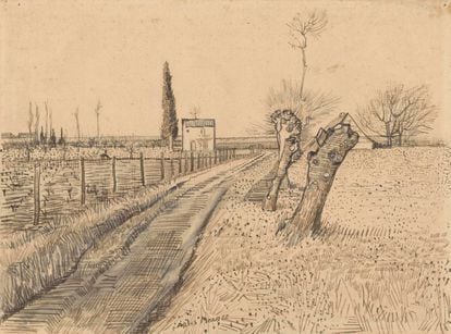 'Landscape with Path and Pollard Willows' (Paisaje con senderos y sauces desmochados'), 1888. Cortesía del Met de Nueva York.