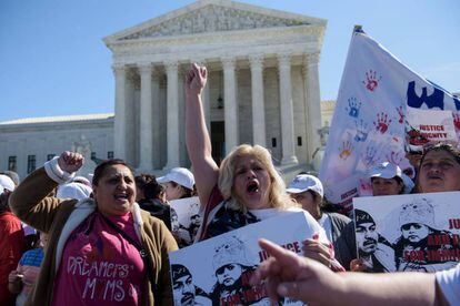 Concentración ante el Tribunal Supremo a favor de las medidas de Obama.