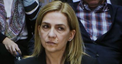 La infanta Cristina, este jueves, antes el tribunal.