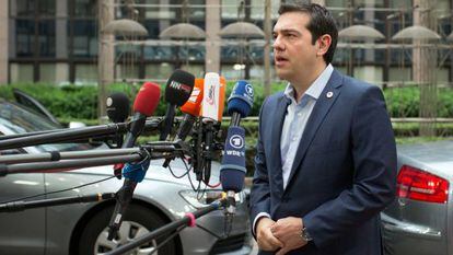 Alexis Tsipras, el primer ministre de Grècia, aquest diumenge a Brussel·les.