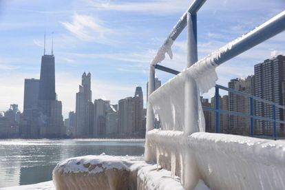 Ola de frío en Chicago. 