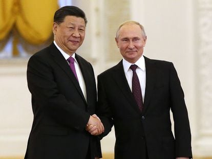 Xi Jinping y Vladímir Putin, en un encuentro en Moscú en 2019.