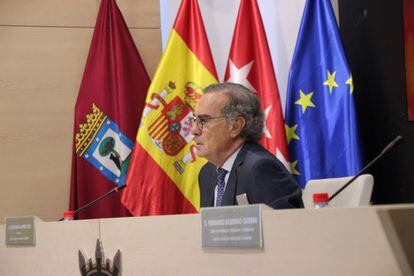 José María Alonso en un momento de su intervención.