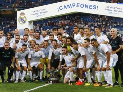 Los jugadores del Real Madrid en el Trofeo Bernab&eacute;u.