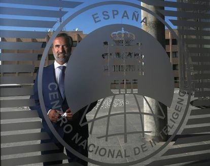 Luis Jim&eacute;nez, en la sede del CNI en Madrid.