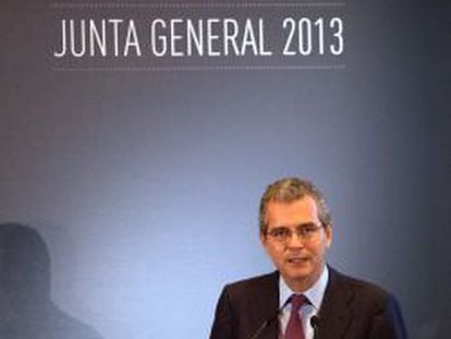 Pablo Isla, presidente de Inditex, en la junta general de accionistas celebrada en julio