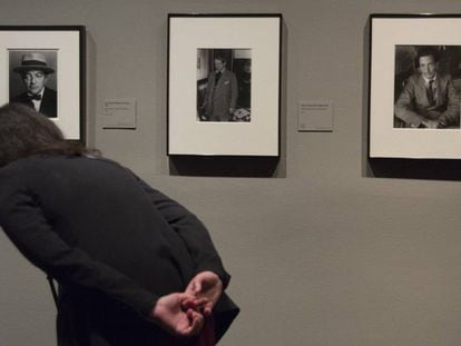 Retratos de Hans Reichel, Picasso y Dal&iacute; en la exposici&oacute;n de Brassa&iuml; en la Fundaci&oacute;n MAPFRE de Barcelona.