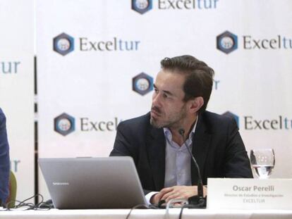 José Luis Zoreda, vicepresidente ejecutivo de Exceltur, y Óscar Perelli director de estudios de Exceltur. 